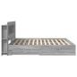 Preview: Bettgestell mit Stauraum Grau Sonoma 200 x 200 cm Holzwerkstoff