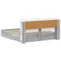 Preview: Bettgestell mit Stauraum Grau Sonoma 200 x 200 cm Holzwerkstoff