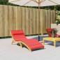 Preview: ARDEBO.de - Sonnenliegen-Auflage Rot 180x60x4 cm Oxford-Gewebe