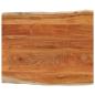 Preview: ARDEBO.de - Tischplatte 110x80x3,8cm Rechteckig Massivholz Akazie Baumkante
