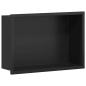Preview: Duschnische Schwarz 30 x 20 x 9,5 cm Edelstahl
