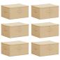 Preview: Aufbewahrungsbox 6 stk. Vliesstoff 43 x 34 x 23 cm 33,6 L Creme