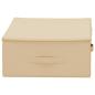 Preview: Aufbewahrungsbox 6 stk. Vliesstoff 70 x 40 x 18 cm 50,4 L Creme