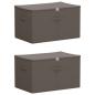 Preview: Aufbewahrungsbox 2 stk. Vliesstoff 55 x 35 x 32 cm 61,6 L Grau