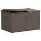 Preview: Aufbewahrungsbox 2 stk. Vliesstoff 55 x 35 x 32 cm 61,6 L Grau