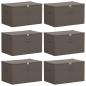 Preview: Aufbewahrungsbox 6 stk. Vliesstoff 60 x 43 x 35 cm 90,3 L Grau