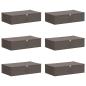Preview: Aufbewahrungsbox 6 stk. Vliesstoff 70 x 40 x 18 cm 50,4 L Grau