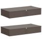 Preview: Aufbewahrungsbox 2 stk. Vliesstoff 90 x 48 x 15 cm 64,8 L Grau