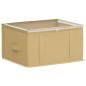 Preview: Aufbewahrungsbox mit transparentem Oberfenster Creme Vliesstoff