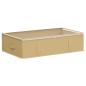 Preview: Aufbewahrungsbox mit transparentem Oberfenster Creme Vliesstoff