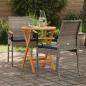 Preview: Gartenstühle 2 stk. Grau und Dunkelgrau Poly-Rattan und Akazie