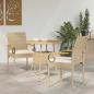 Preview: ARDEBO.de - Gartenstühle 2 stk. Beige und Cremeweiß Poly-Rattan und Akazie