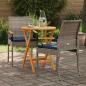 Preview: Gartenstühle 2 stk. Grau und Marineblau Poly-Rattan und Akazie