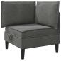 Preview: Sofa mit Stauraum Dunkelgrau Samt