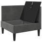 Preview: Sofa mit Stauraum Dunkelgrau Samt