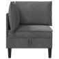 Preview: Sofa mit Stauraum Dunkelgrau Samt