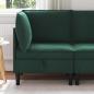 Preview: ARDEBO.de - Sofa mit Stauraum Dunkelgrün Samt