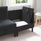 Preview: Sofa mit Stauraum Schwarz Samt