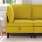 Preview: ARDEBO.de - Sofa mit Stauraum Gelb Samt