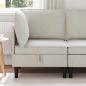 Preview: ARDEBO.de - Sofa mit Stauraum Creme Samt
