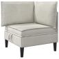 Preview: Sofa mit Stauraum Creme Samt
