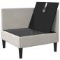 Preview: Sofa mit Stauraum Creme Samt