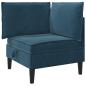 Preview: Sofa mit Stauraum Blau Samt