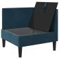 Preview: Sofa mit Stauraum Blau Samt