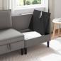 Preview: Ecksofa mit Stauraum Dunkelgrau Samt