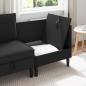 Preview: Ecksofa mit Stauraum Schwarz Samt