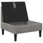Preview: Mittels Sofa mit Stauraum Hellgrau Samt