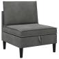 Preview: Mittels Sofa mit Stauraum Dunkelgrau Samt