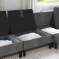 Preview: Mittels Sofa mit Stauraum Dunkelgrau Samt