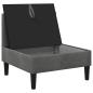 Preview: Mittels Sofa mit Stauraum Dunkelgrau Samt