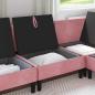 Preview: Mittels Sofa mit Stauraum Rosa Samt