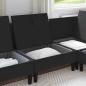 Preview: Mittels Sofa mit Stauraum Schwarz Samt