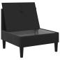 Preview: Mittels Sofa mit Stauraum Schwarz Samt