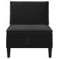 Preview: Mittels Sofa mit Stauraum Schwarz Samt