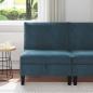 Preview: ARDEBO.de - Mittels Sofa mit Stauraum Blau Samt