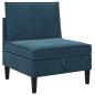 Preview: Mittels Sofa mit Stauraum Blau Samt