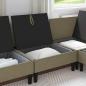 Preview: Mittelsofa mit Stauraum Khaki Samt