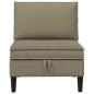 Preview: Mittelsofa mit Stauraum Khaki Samt