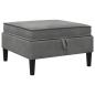 Preview: Sofa-Hocker mit Stauraum Dunkelgrau Samt