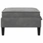 Preview: Sofa-Hocker mit Stauraum Dunkelgrau Samt
