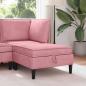 Preview: ARDEBO.de - Sofa-Hocker mit Stauraum Rosa Samt