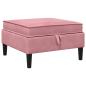 Preview: Sofa-Hocker mit Stauraum Rosa Samt