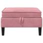 Preview: Sofa-Hocker mit Stauraum Rosa Samt