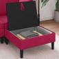 Preview: Sofa-Hocker mit Stauraum Weinrot Samt