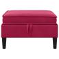 Preview: Sofa-Hocker mit Stauraum Weinrot Samt