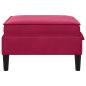 Preview: Sofa-Hocker mit Stauraum Weinrot Samt